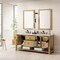 James Martin Vanities Breckenridge 72in Double Vanity, Light Natural Oak w/ 3 CM Carrara Marble Top 330-V72-LNO-3CAR - alternate 2